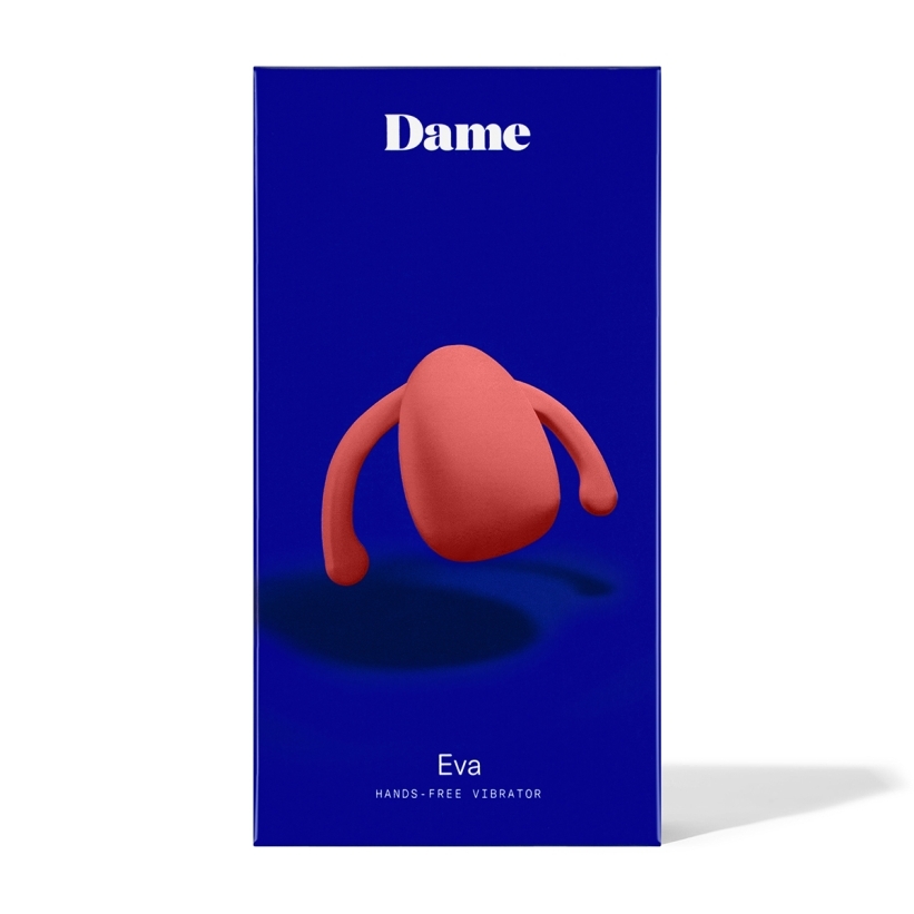 Close-up of the  dame products vibrator for texture detail
