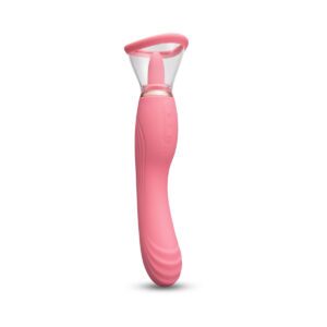Le Wand vibrator Lick shown in hand for scale