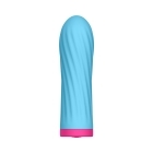 Blue Luv Inc vibrator Sk27: Sky shown in hand for scale