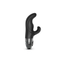 Black Mystim vibrator Hop Hop Bob eStim shown in hand for scale