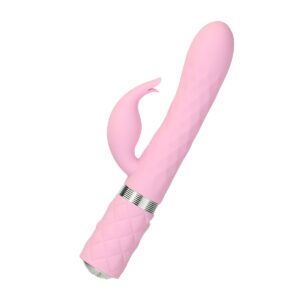 Pink BMS vibrator Pillow Talk Lively shown in hand for scale