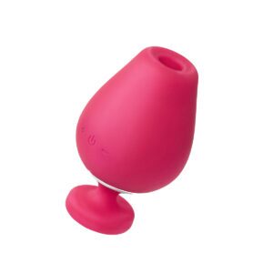 Pink VeDO vibrator Vino Sonic shown in hand for scale