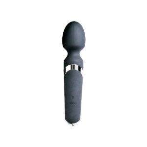 Black VeDO vibrator Wanda shown in hand for scale