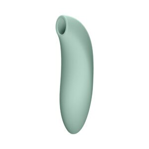 We-Vibe vibrator Melt 2 Pleasure Air Clit Stim Sage shown in hand for scale