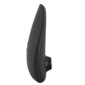 Black Womanizer vibrator Classic 2 shown in hand for scale
