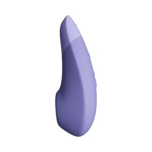 Womanizer vibrator Enhance Vibrant Lilac shown in hand for scale