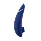 Womanizer vibrator Premium 2 Blueberry shown in hand for scale