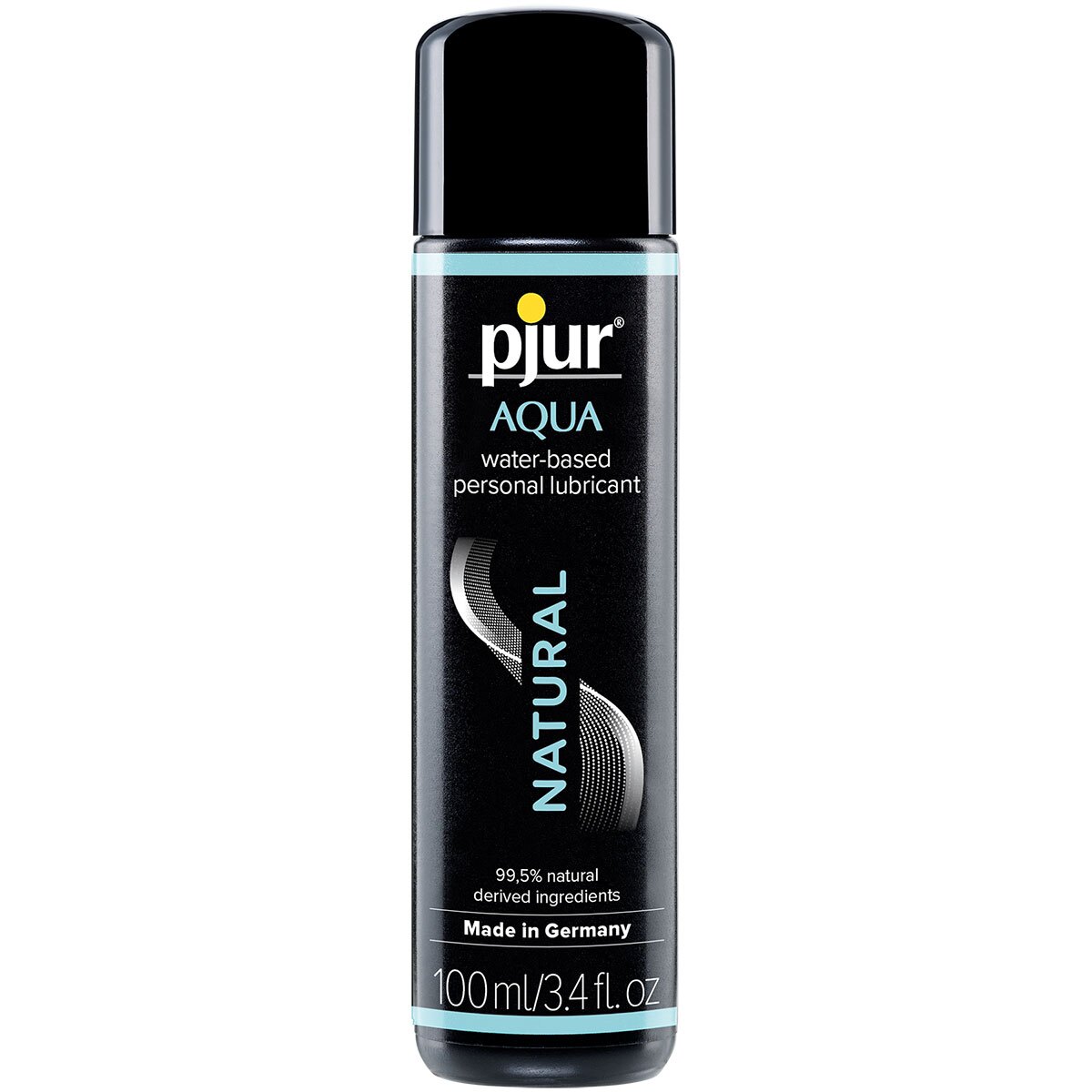 Bottle of 100 ml Plant Based Lube Pjur showing botanical formula