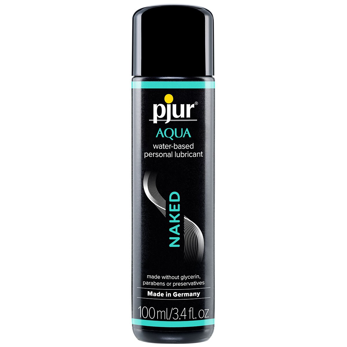 Bottle of 100 ml Plant Based Lube Pjur showing botanical formula