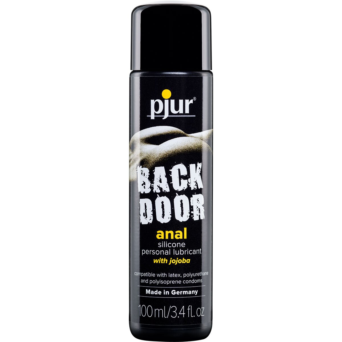 Bottle of 100 ml Water Based Lube Pjur showing clean, lightweight formula