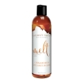 Bottle of 2 oz Organic Lube Intimate Earth showing clean, plant-based formula
