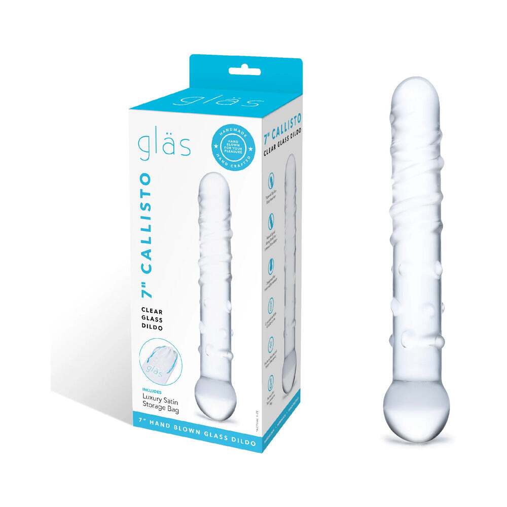 7 inch Dildo by Electric Eel in Clear shown for use by Her or Him