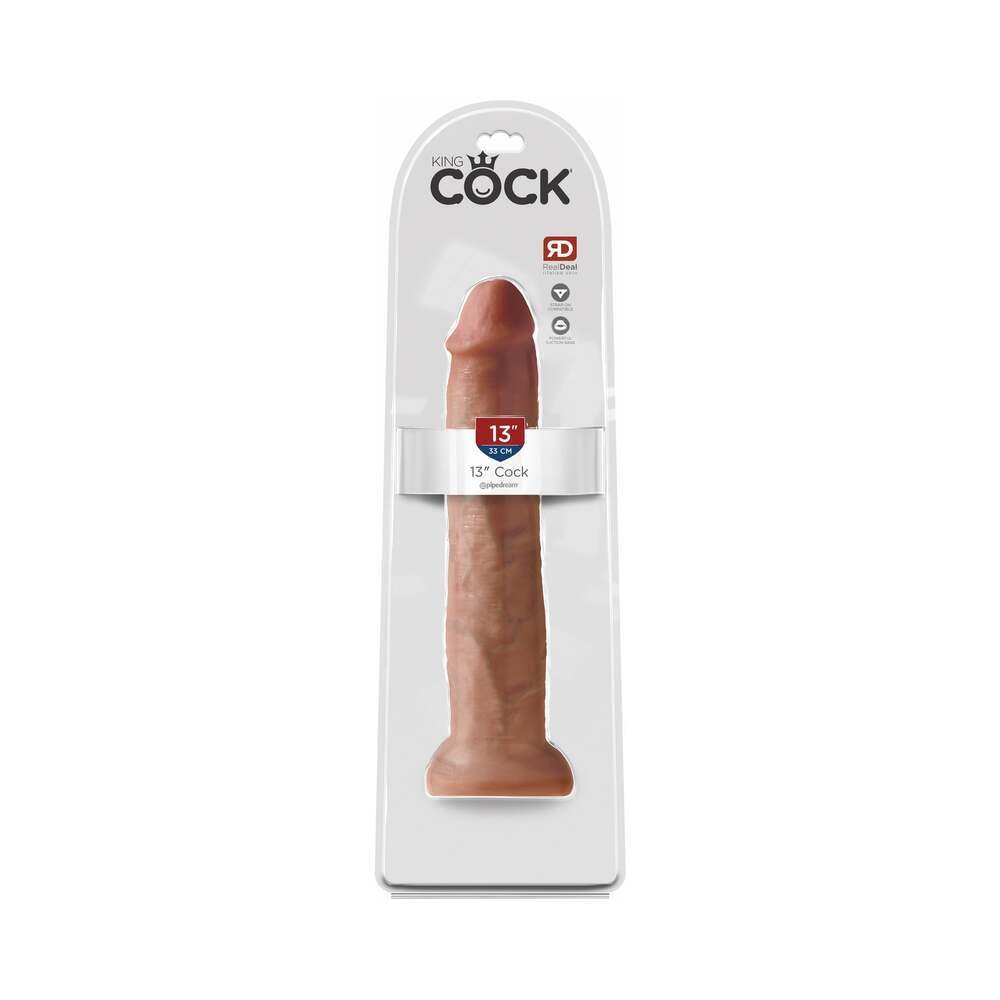 13 inch Dildo by Pipedream in Tan Light Brown Mocha shown for use by Her or Him