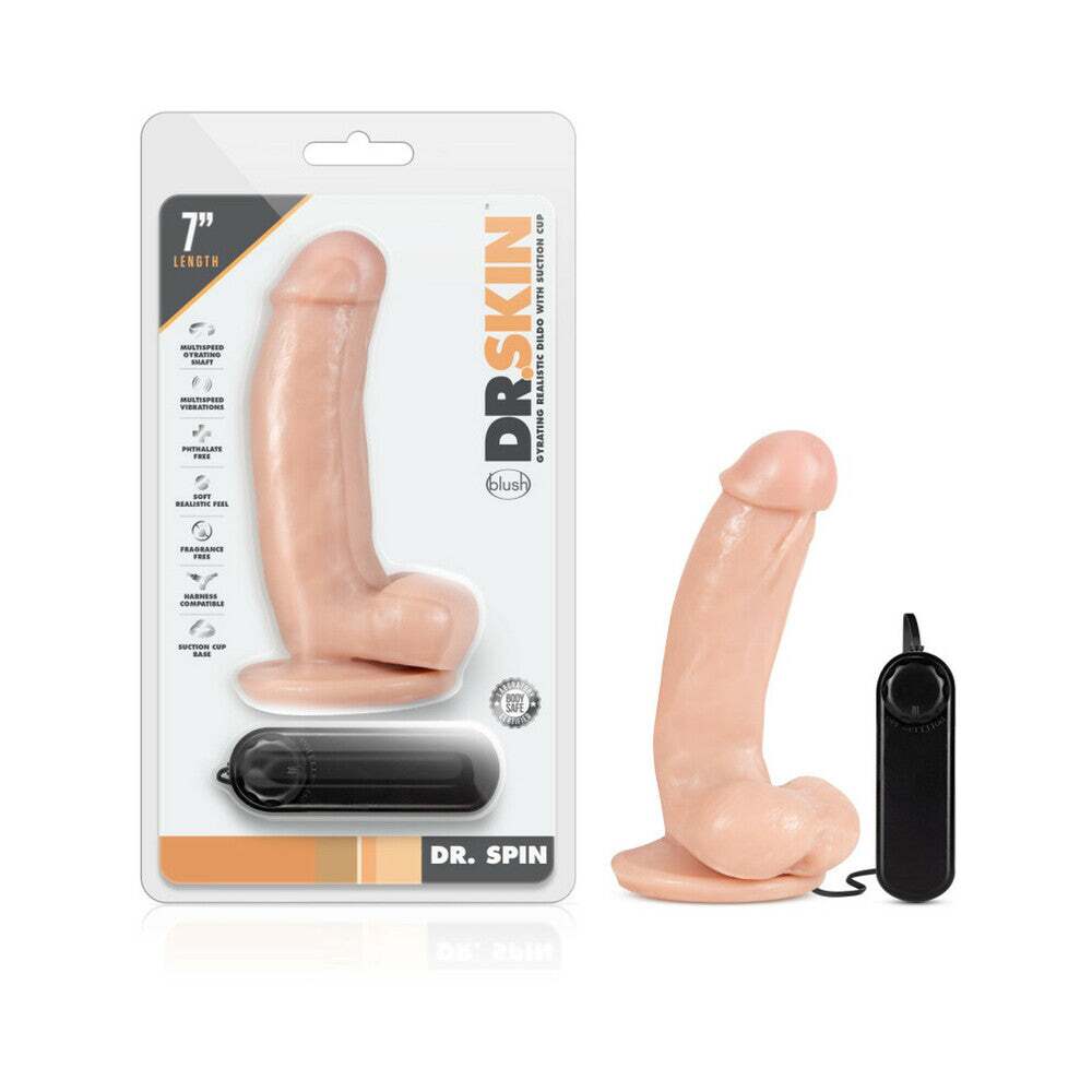 7 inch Dildo by Blush in Vanilla Ivory Beige shown for use by Her or Him