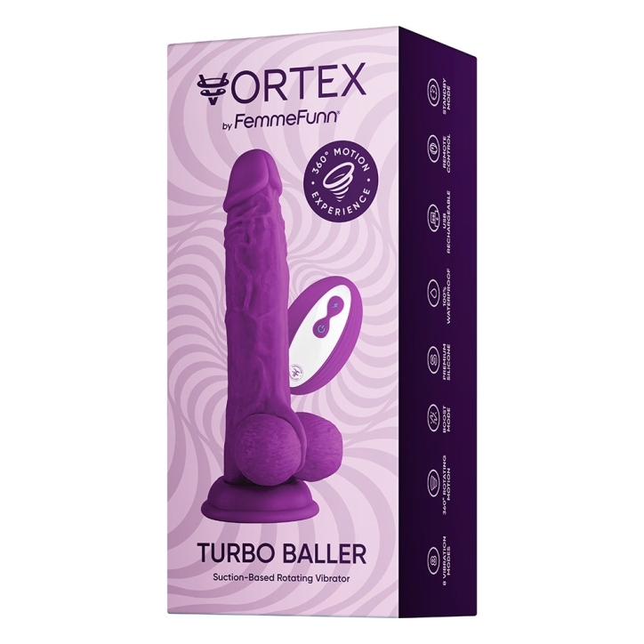 8. 25 inch dildo from femmefunn in purple pictured for anal pleasure for her or him