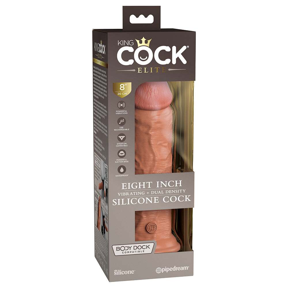 8 inch Dildo by Pipedream in Tan Light Brown Mocha shown for use by Her or Him