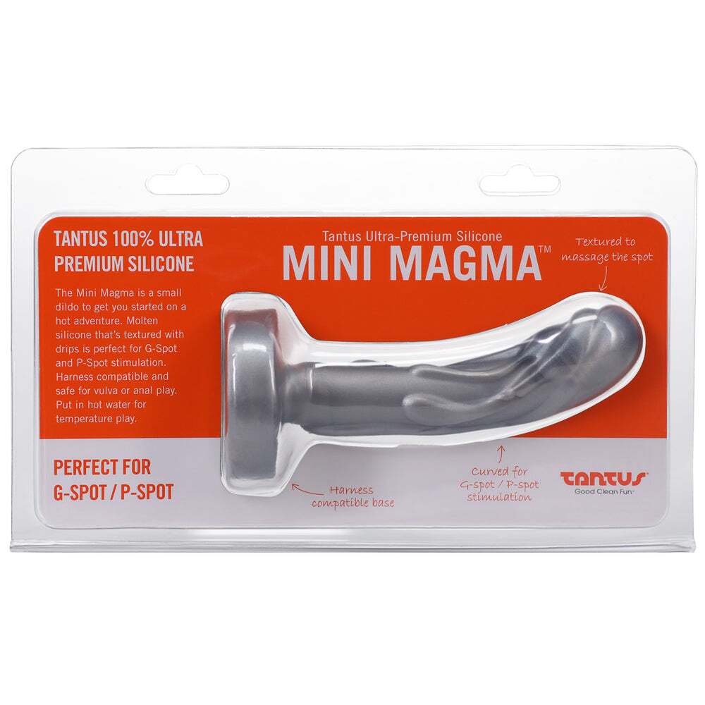 5 inch Dildo by Tantus in Silver Steel Chrome shown for use by Her or Him