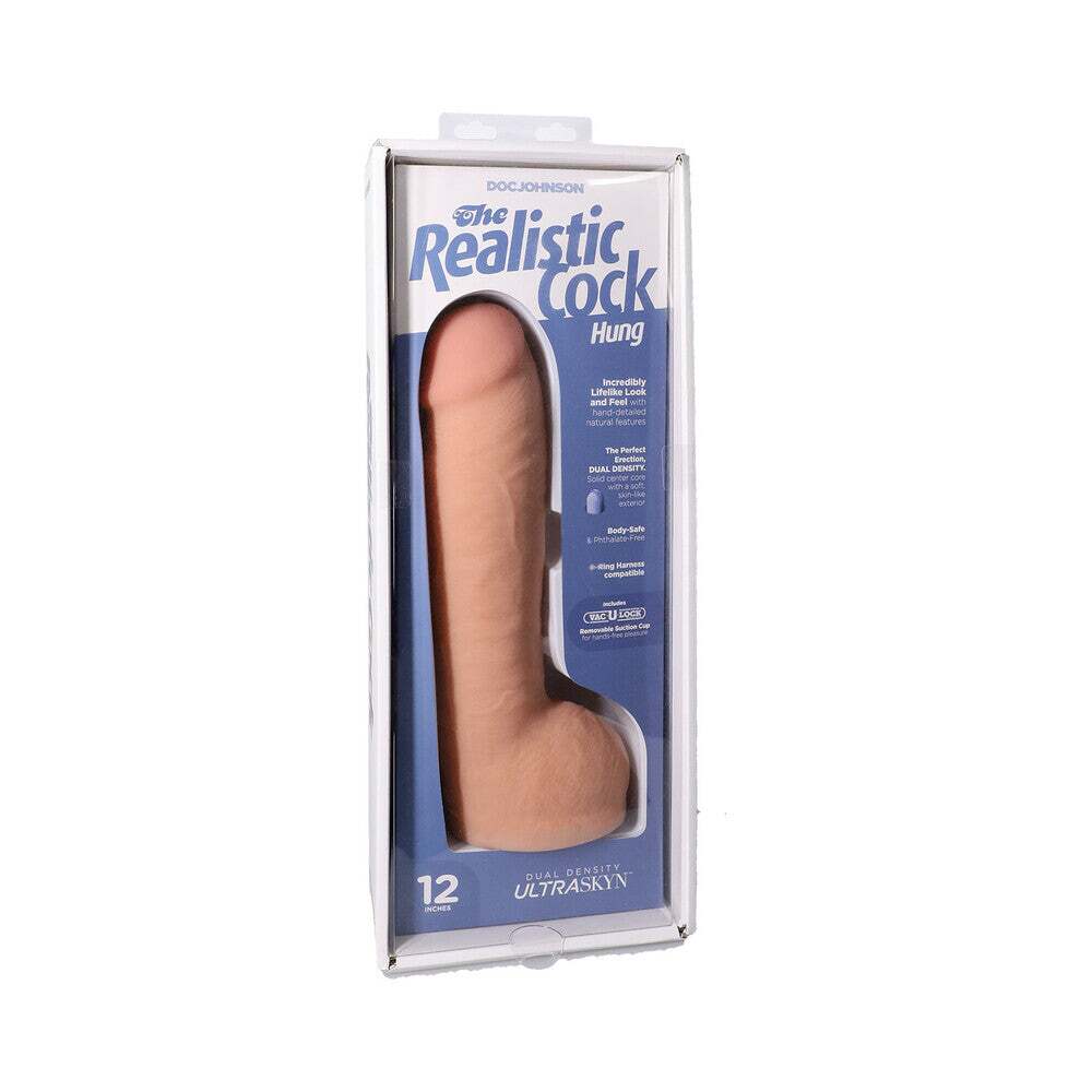 12 inch Dildo by Doc Johnson in Vanilla Ivory Beige shown for use by Her or Him