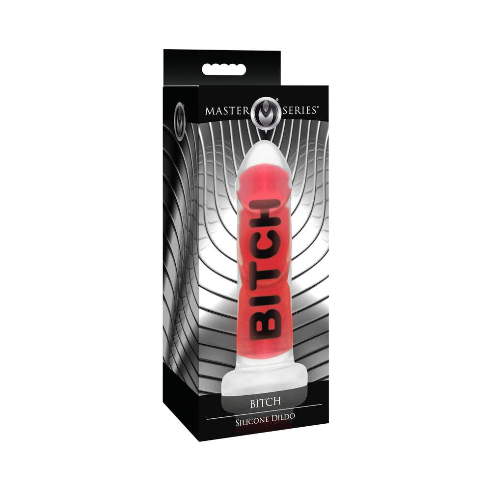 Dildo by xr brands in red shown for use by her or him