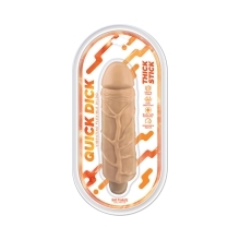 7.75 inch Dildo by Hott Products in Vanilla Ivory Beige shown for use by Her or Him