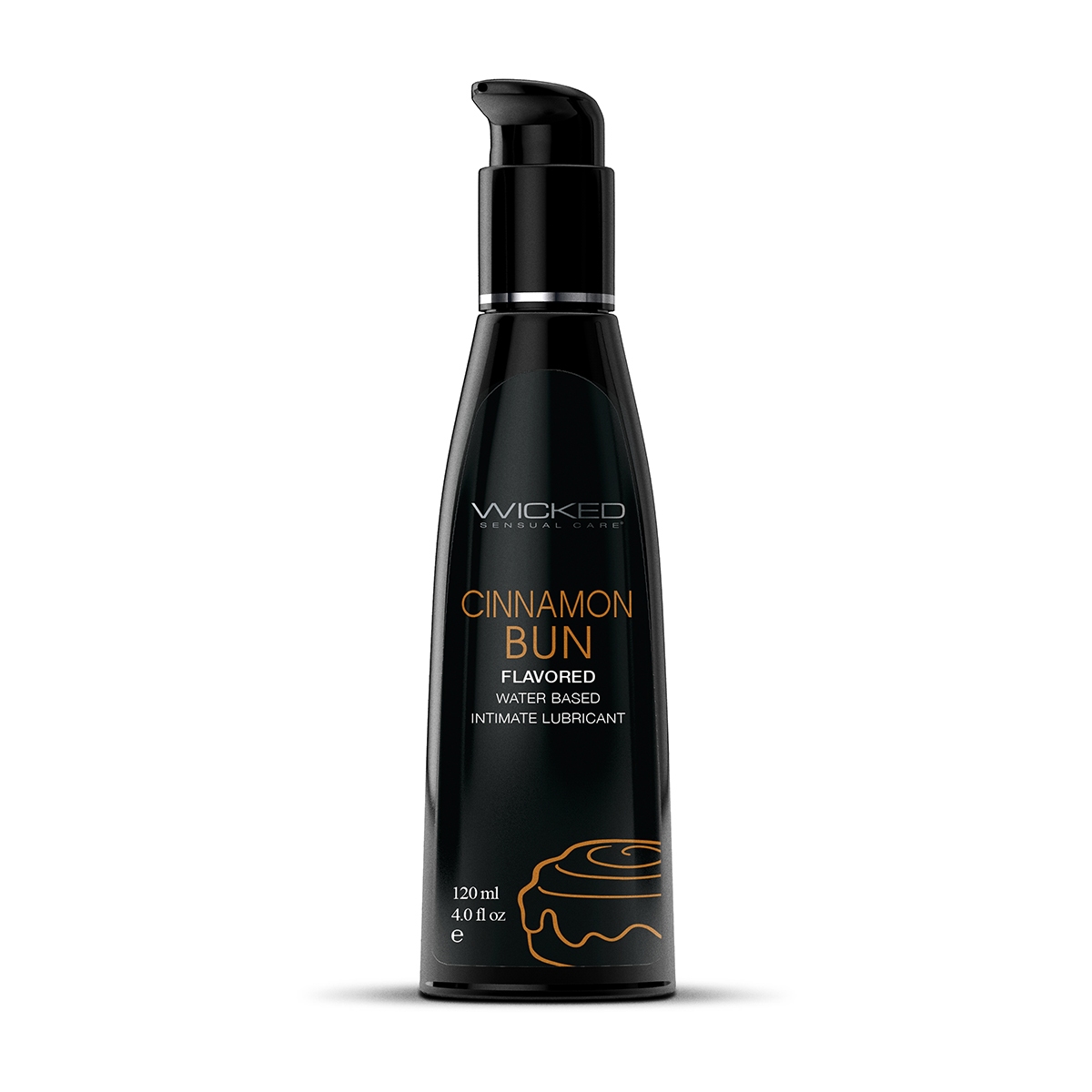 Bottle of  Flavored Lube Wicked Sensual Care showing sweet, kissable formula