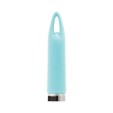 VeDO vibrator Lasso Rechargeable Turq shown in hand for scale