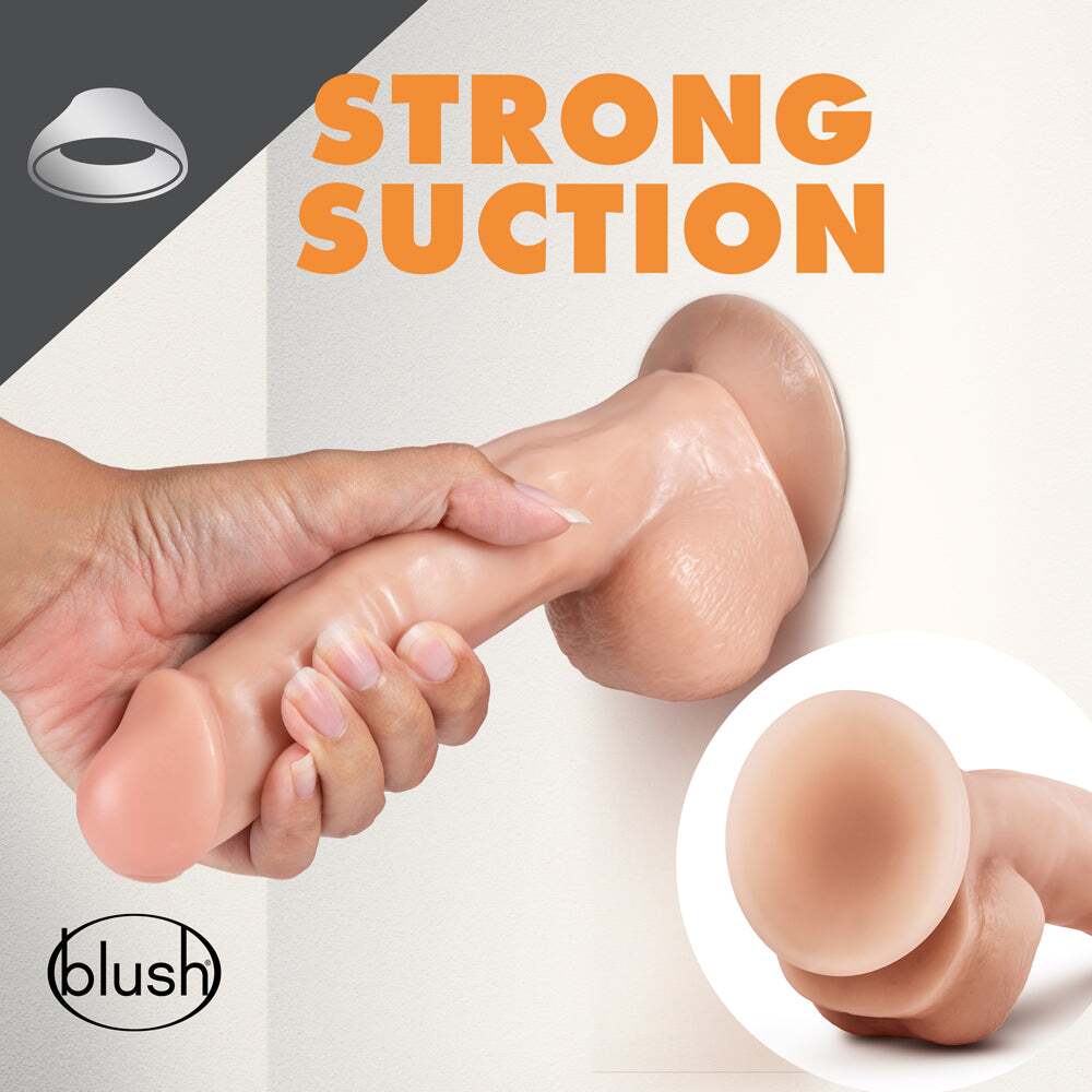 8.5 inch Dildo from Blush in Vanilla Ivory Beige pictured for anal pleasure for Her or Him