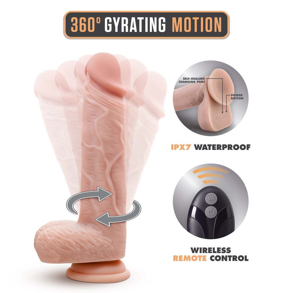 8.5 inch Dildo from Blush in Vanilla Ivory Beige pictured for anal pleasure for Her or Him