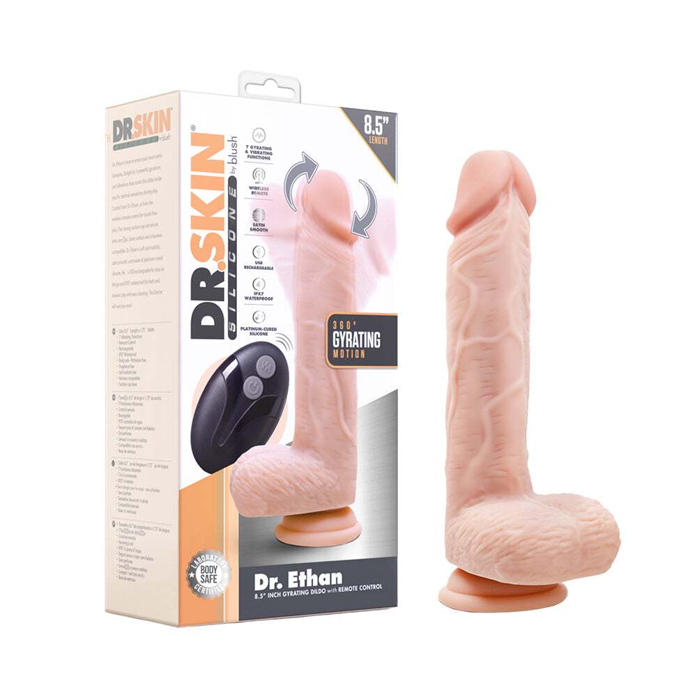8.5 inch Dildo by Blush in Vanilla Ivory Beige shown for use by Her or Him
