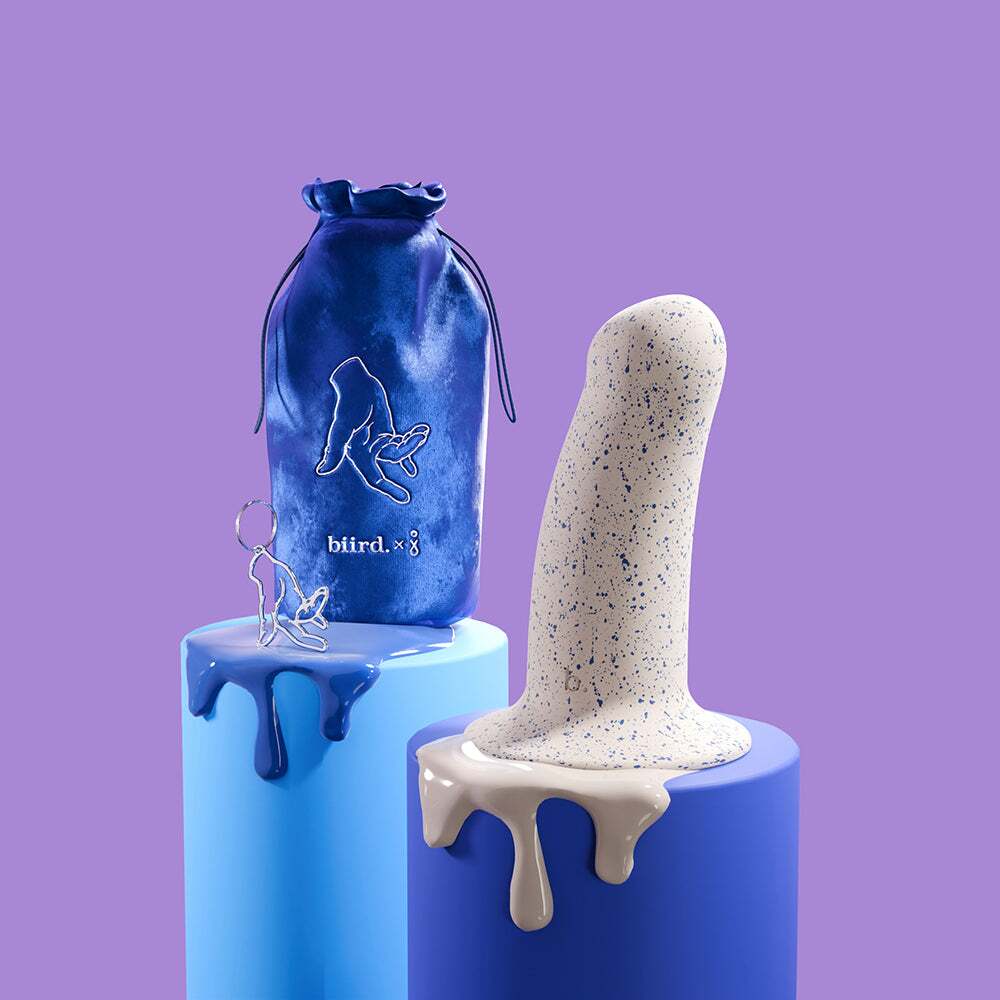 5.5 inch Dildo from Biird in Blue designed for anal sex with Her or Him
