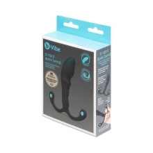 B-Vibe vibrator b P Spot Apex Bend shown in hand for scale