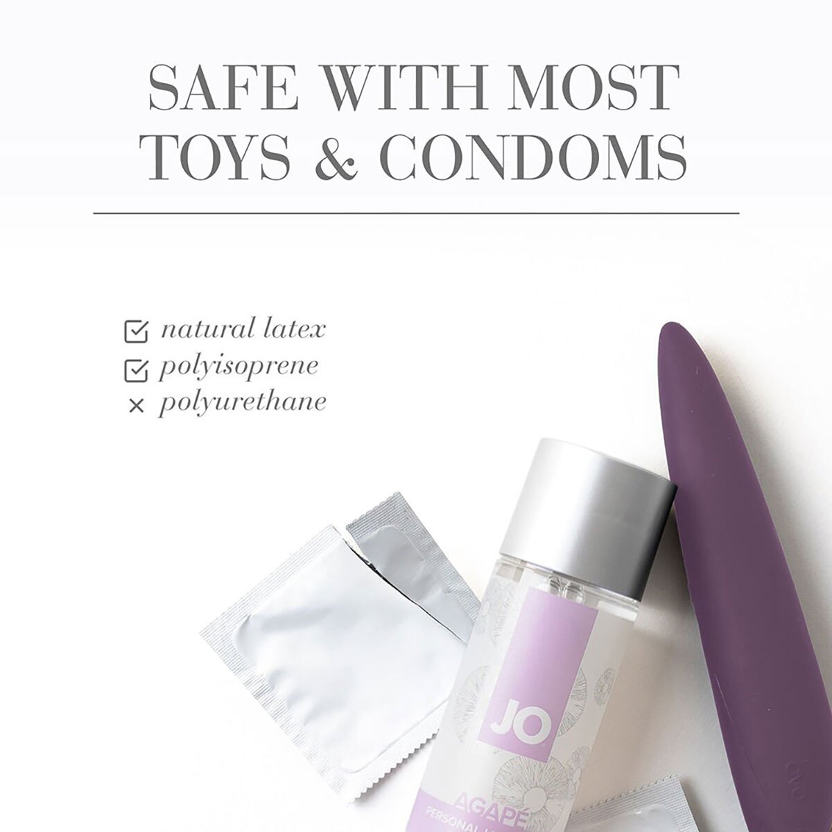 Close-up of  Water Based Lube by System JO with gentle, toy-safe texture