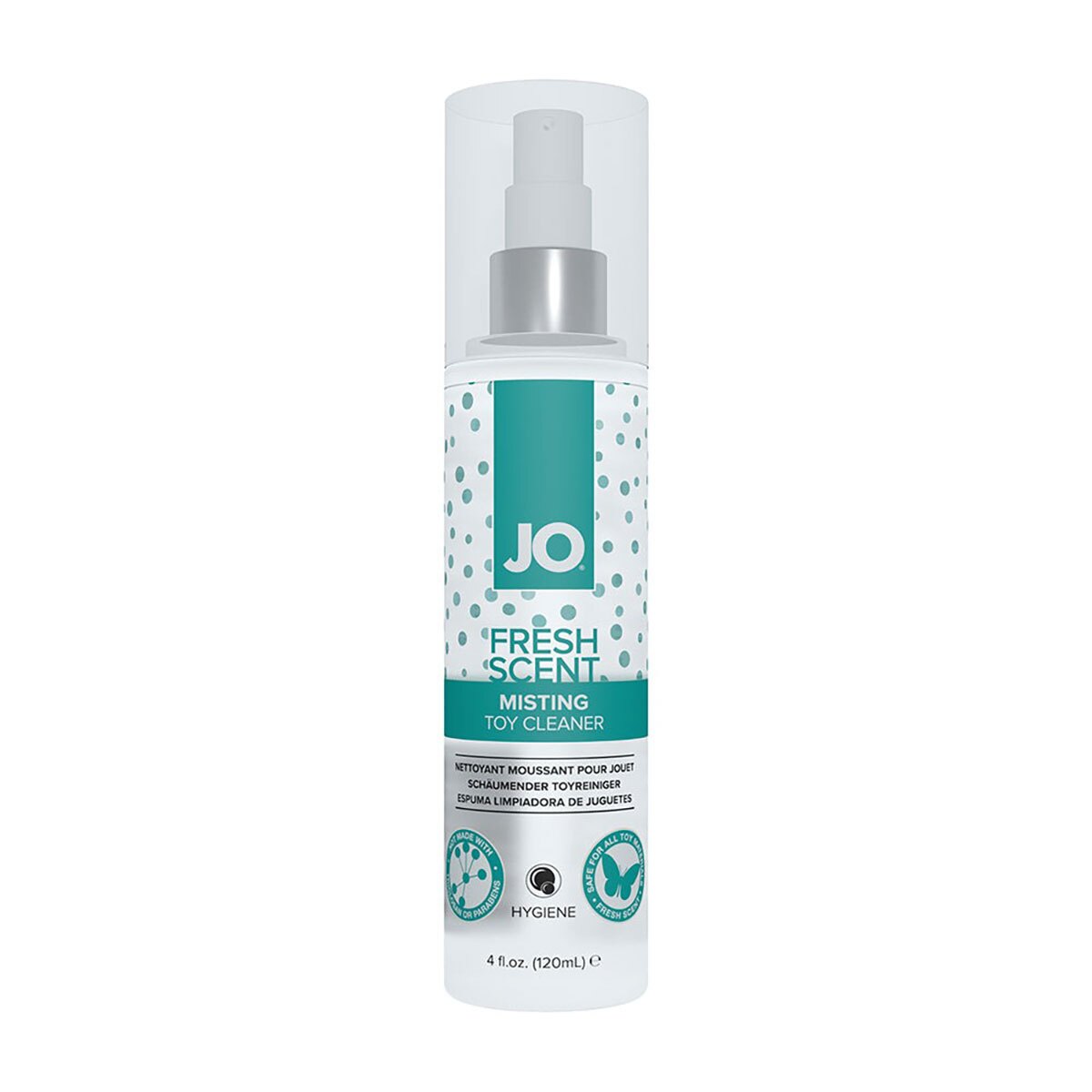 Bottle of  Organic Lube System JO showing clean, plant-based formula