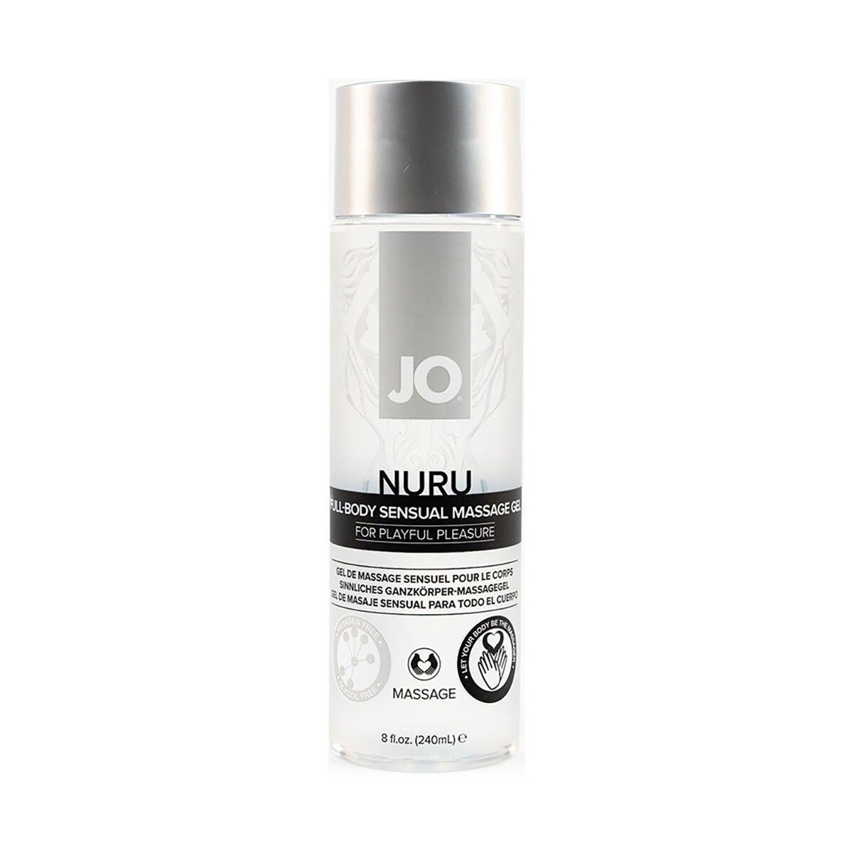 Bottle of  Organic Lube System JO showing clean, plant-based formula