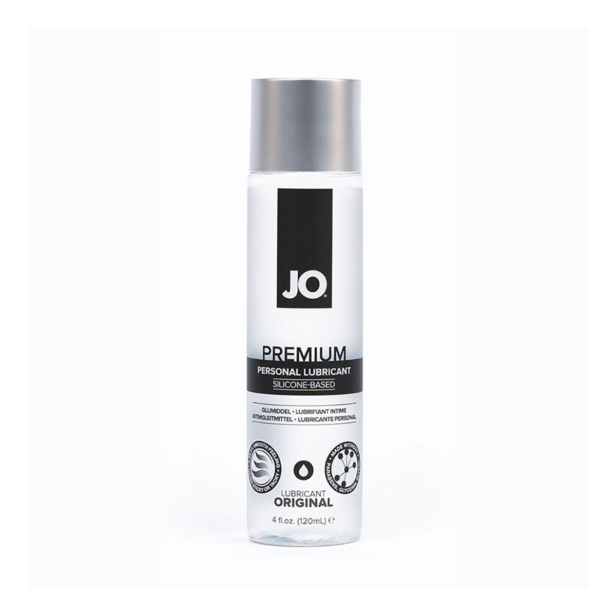 Bottle of  Vegan Lube System JO showing plant-powered formula