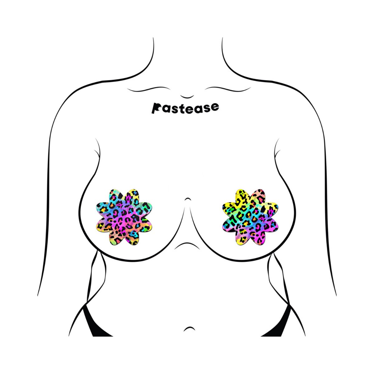 Wearing Rainbow Cheetah Leopard nipples covers by Pastease can be fun and sexy!