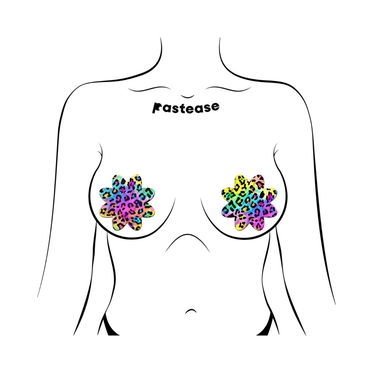 Feel sexy wearing sexy nipple covers  Rainbow Cheetah Leopard! Wearing Rainbow Cheetah Leopard nipples covers by Pastease can be fun and sexy!