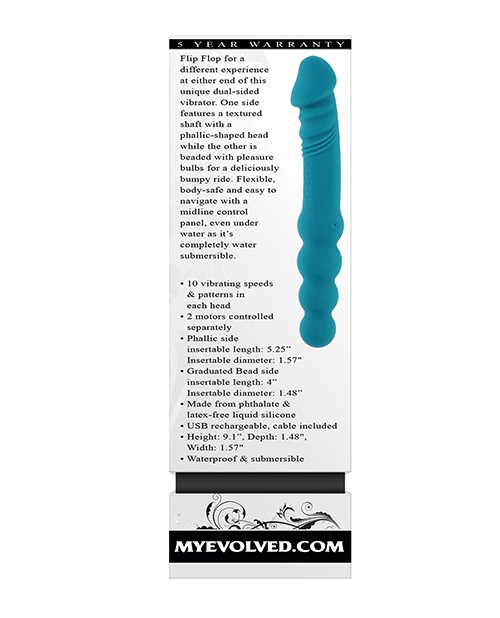 Buy Evolved Flip Flop Dual-Sided Vibrator - Teal