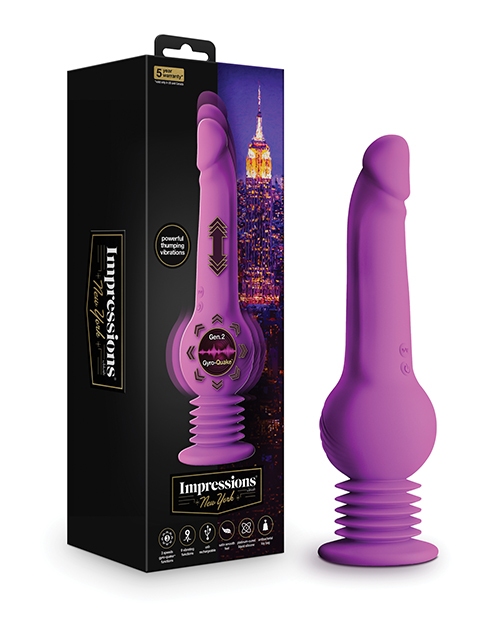 Shop Blush Impressions New York Gyro Quake Dildo - Purple online