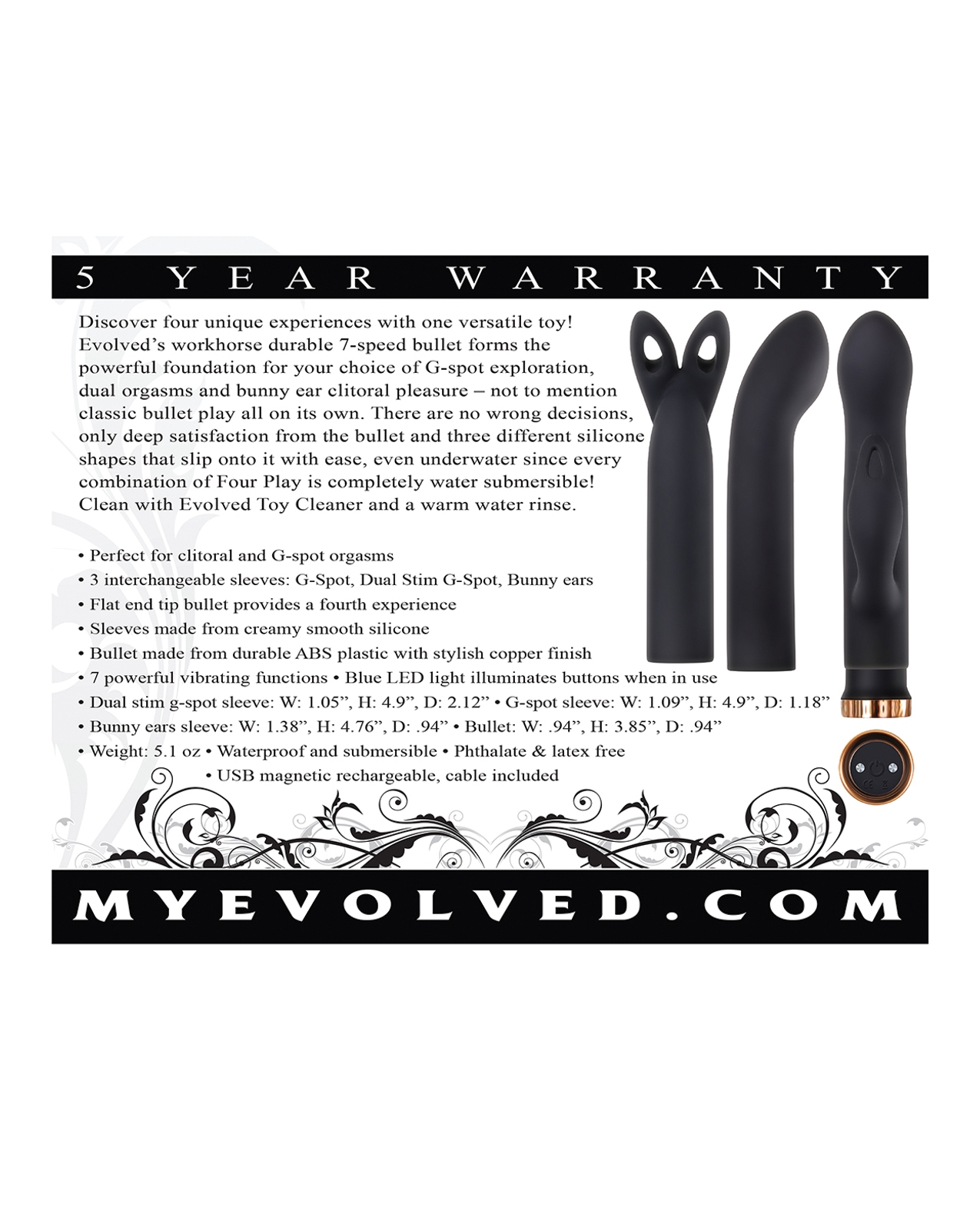 Order Evolved Four Play Kit - Black/Rose Gold online