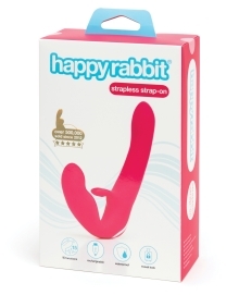 Shop Happy Rabbit Strapless Strap on Rabbit Vibe - Pink online