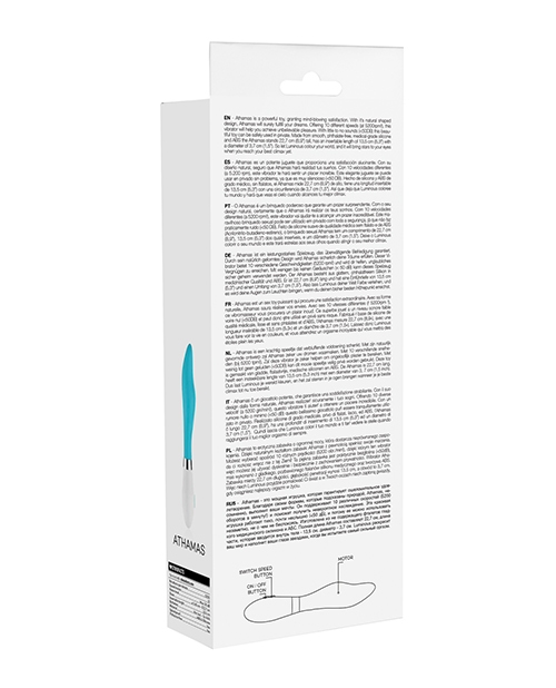 Order Shots Luminous Athamas Silicone 10 Speed Vibrator - Turquoise online
