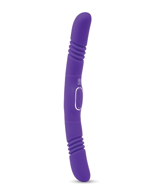 Order Together Double Delight Double-Ended Vibrating & Thrusting Vibrator - Purple online