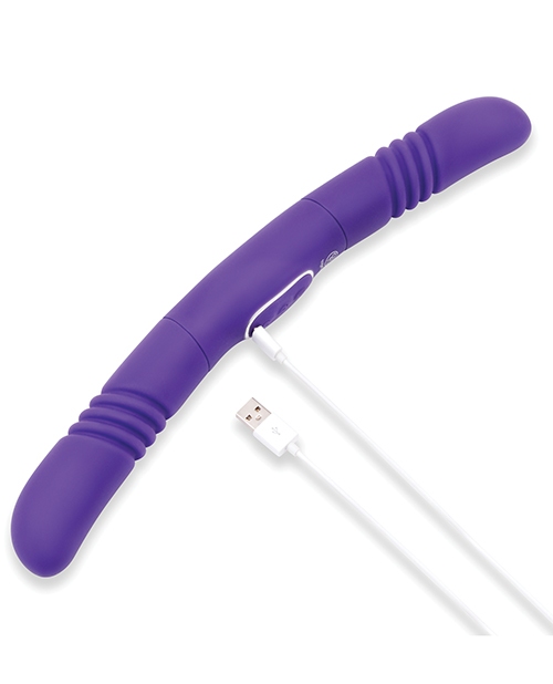 Buy Together Double Delight Double-Ended Vibrating & Thrusting Vibrator - Purple