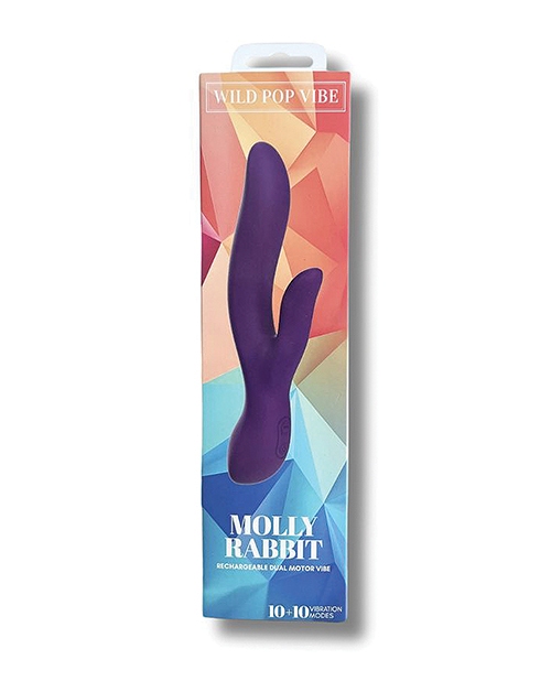 Wild Pop Vibe Molly Rabbit Dual Vibrator - Purple for sale