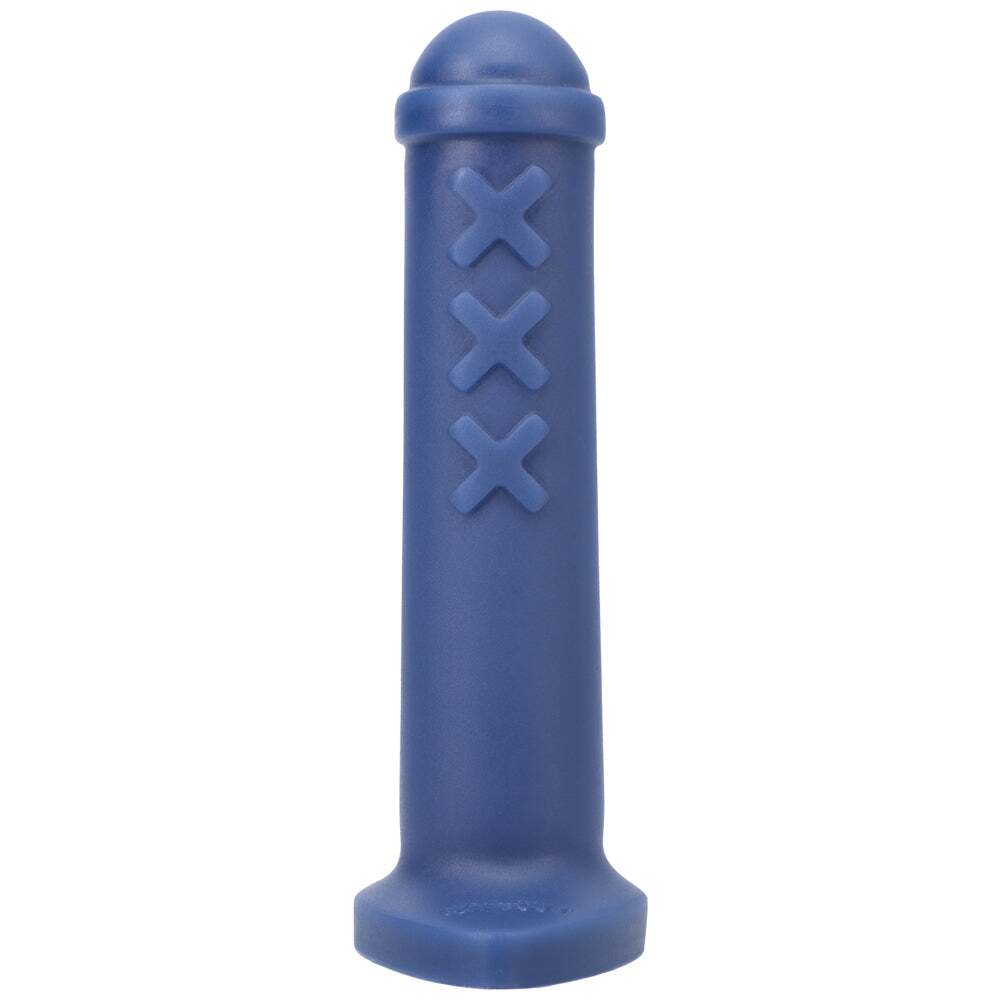 Dildo by tantus in blue shown for use by her or him