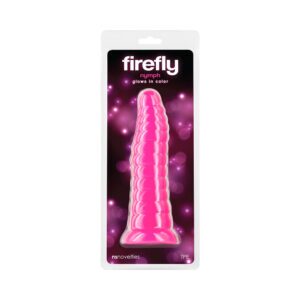 Hot Pink Magenta Fuchsia NS Novelties Firefly Nymph Glow in the Dark Dildo Pink