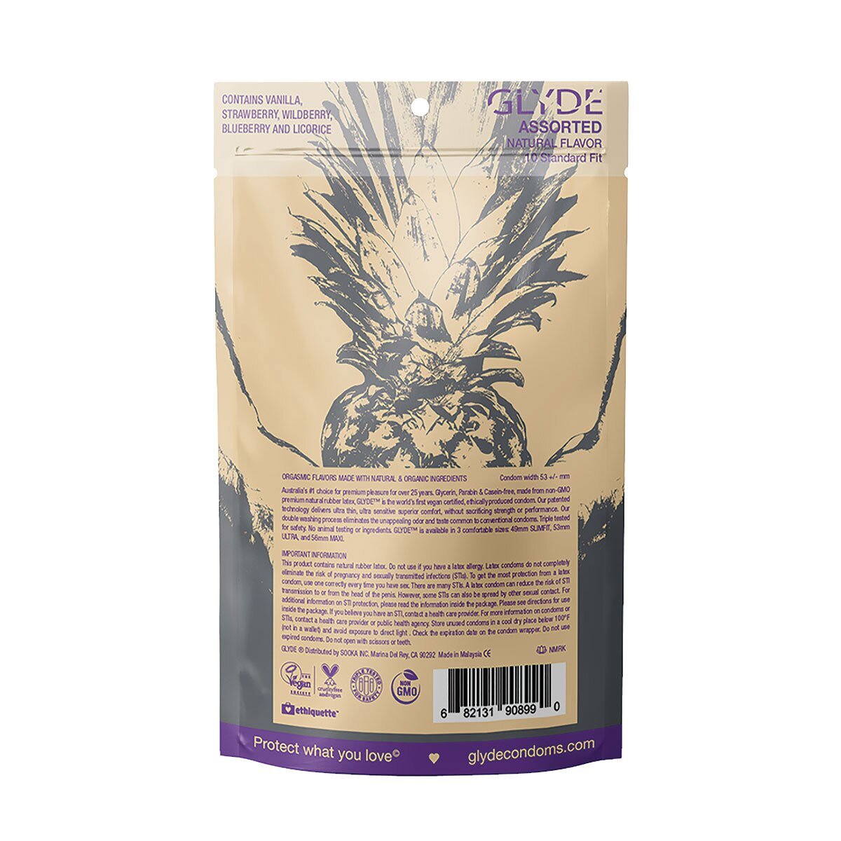 Best Glyde Ultra Condoms Organic Assorted Flavors 10pk her care Glyde condoms on sale at herVibrators.com.