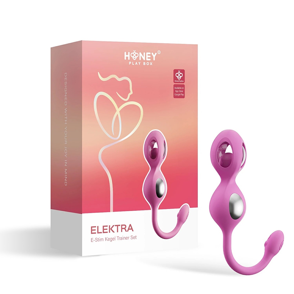 Buy HPB Elektra App E Stim Kegel Set Pink kegel exercise device for pelvic floor muscle strengthening.