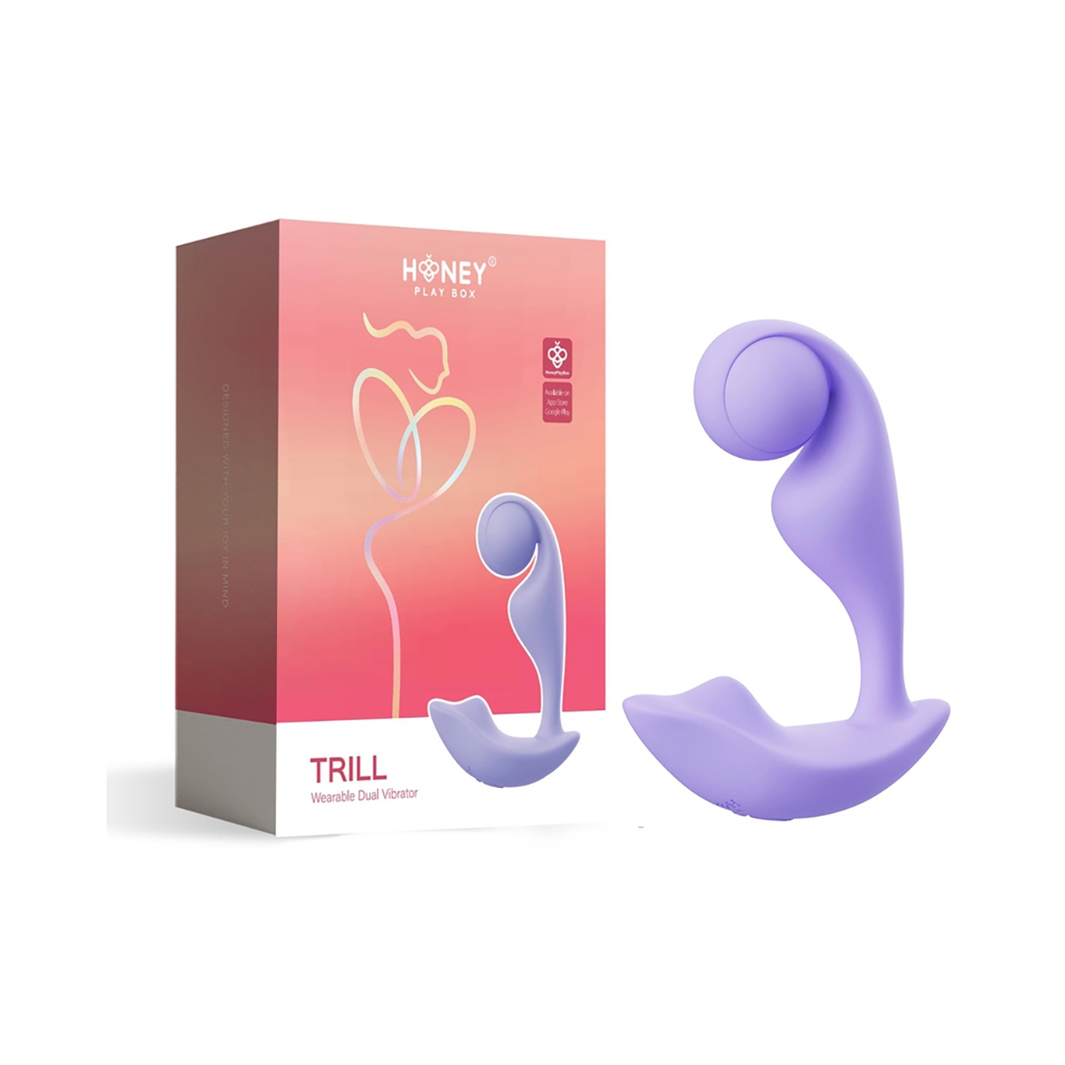 Close-up of the  Honey Play Box vibrator for texture detail